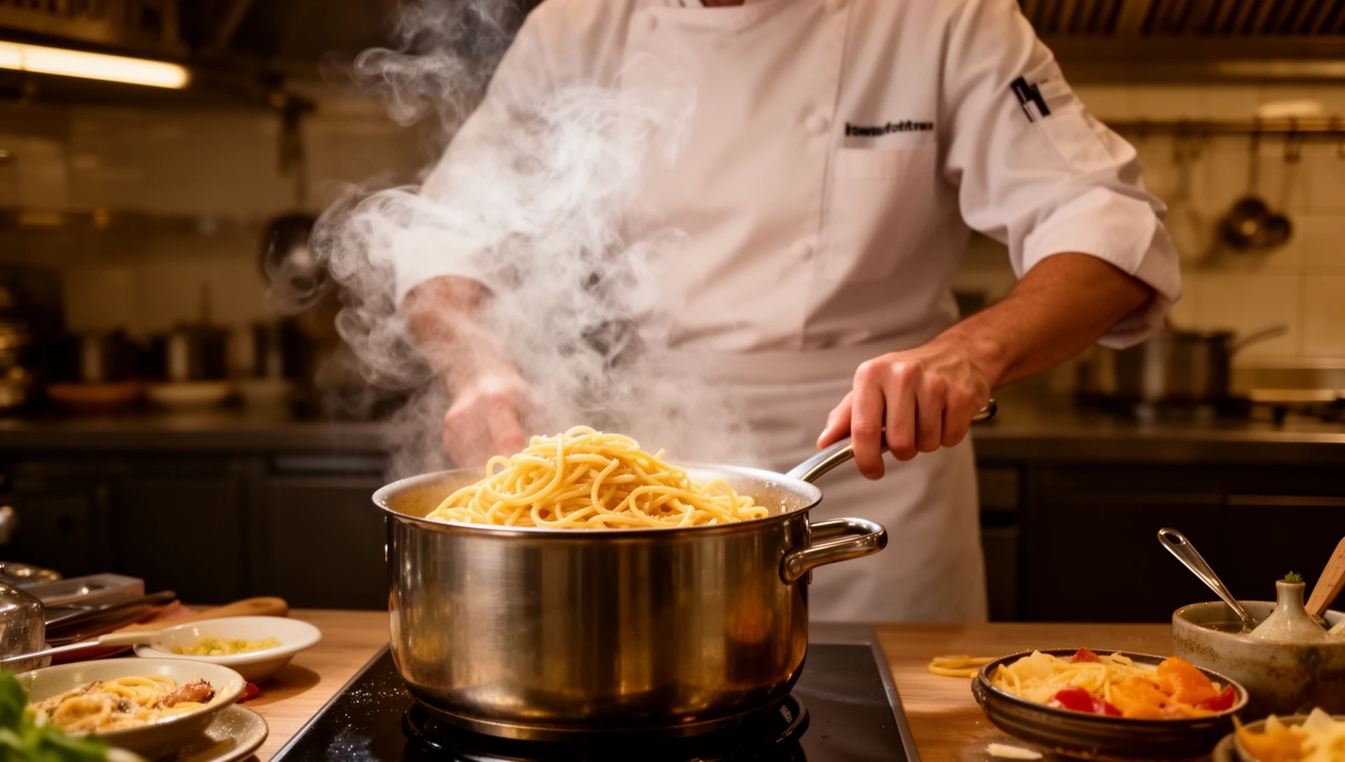 Składniki kulinarne rozłożone na drewnianym blacie